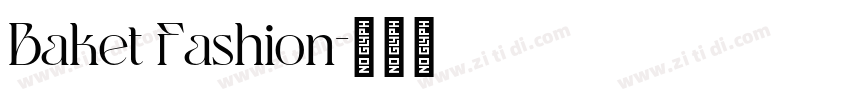 Baket Fashion字体转换